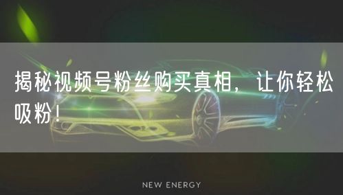 揭秘视频号粉丝购买真相，让你轻松吸粉！