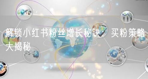 解锁小红书粉丝增长秘诀：买粉策略大揭秘
