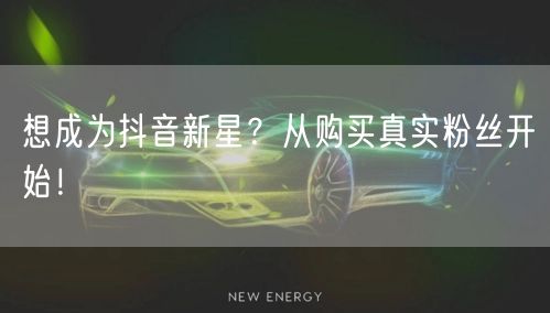 想成为抖音新星？从购买真实粉丝开始！
