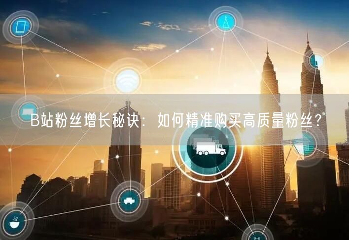 B站粉丝增长秘诀：如何精准购买高质量粉丝？