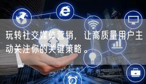 玩转社交媒体营销，让高质量用户主动关注你的关键策略。