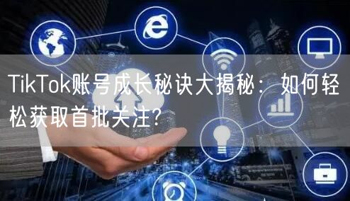 TikTok账号成长秘诀大揭秘：如何轻松获取首批关注?