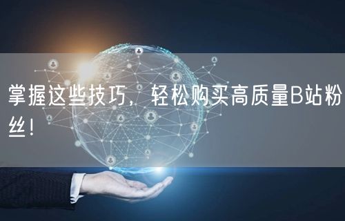 掌握这些技巧，轻松购买高质量B站粉丝！