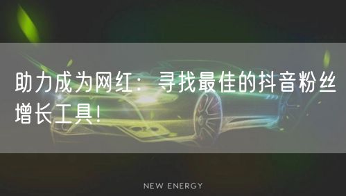 助力成为网红：寻找最佳的抖音粉丝增长工具！