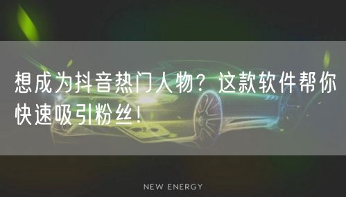 想成为抖音热门人物？这款软件帮你快速吸引粉丝！