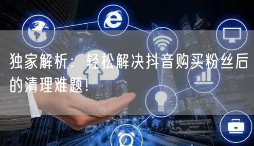 独家解析：轻松解决抖音购买粉丝后的清理难题！