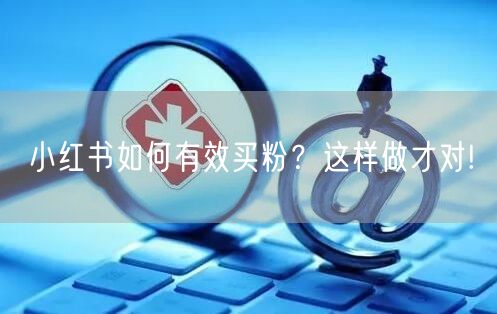 小红书如何有效买粉？这样做才对!