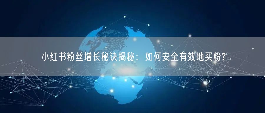 小红书粉丝增长秘诀揭秘：如何安全有效地买粉?