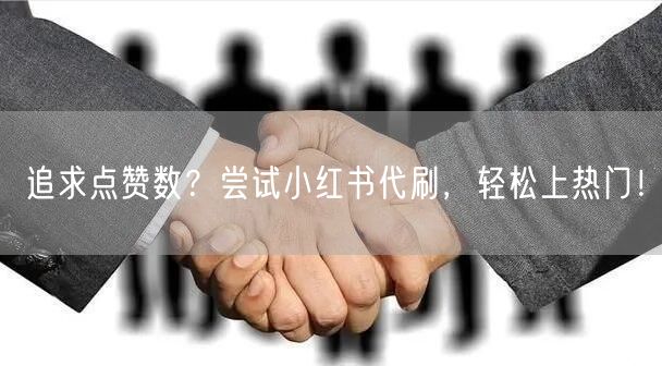 追求点赞数？尝试小红书代刷，轻松上热门！
