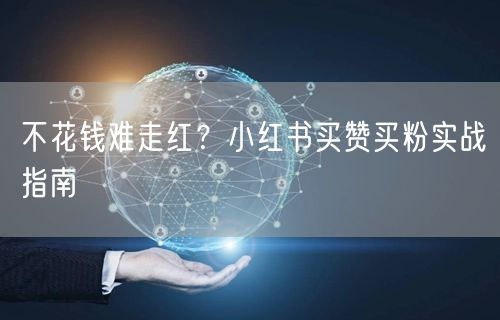 不花钱难走红？小红书买赞买粉实战指南