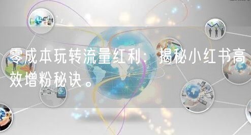 零成本玩转流量红利：揭秘小红书高效增粉秘诀。