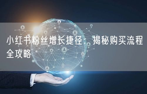 小红书粉丝增长捷径：揭秘购买流程全攻略