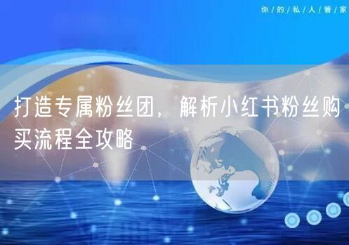 打造专属粉丝团，解析小红书粉丝购买流程全攻略