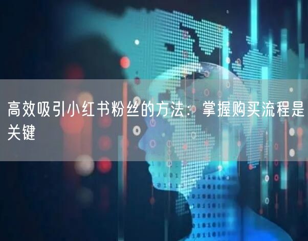 高效吸引小红书粉丝的方法：掌握购买流程是关键
