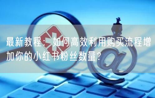 最新教程：如何高效利用购买流程增加你的小红书粉丝数量？
