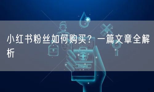 小红书粉丝如何购买？一篇文章全解析