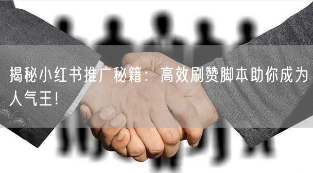 揭秘小红书推广秘籍：高效刷赞脚本助你成为人气王！