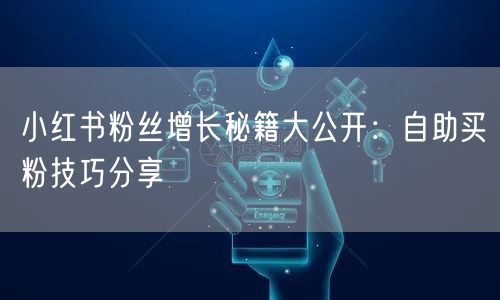 小红书粉丝增长秘籍大公开：自助买粉技巧分享
